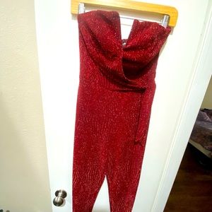 Red sparkle jumpsuit